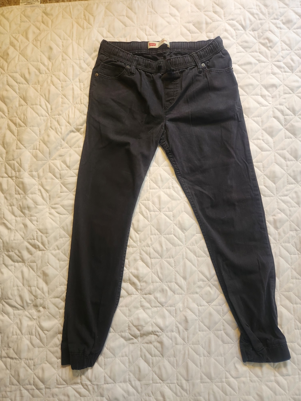 Levi's Kids Black Elastic Waist Jogger Jeans